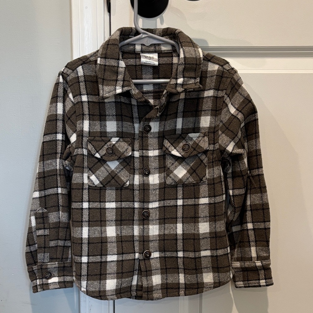 Mebie Baby Plaid Button-Up Shirt. 3T